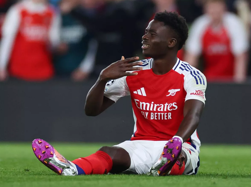 Bukayo Saka chạm cột mốc khủng – Biểu tượng mới của Arsenal đang trỗi dậy